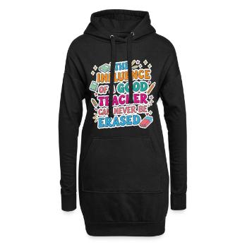 Inspiration Enseignant Citation Cadeau Enseignants - Sweat-shirt à capuche long Femme - noir - Devant