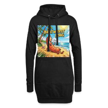 La chanson Bratwurst - Sweat-shirt à capuche long Femme - noir - Devant