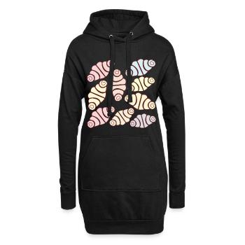 FRANZBRÖTCHEN GESCHENKE GEBÄCK - Hoodie-Kleid - Schwarz - Vorne