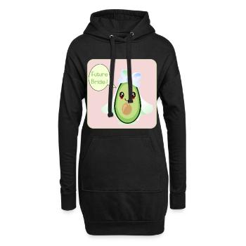SÜSSE HOCHZEIT AVOCADO ZUKUNFT BRAUT - Hoodie-Kleid - Schwarz - Vorne