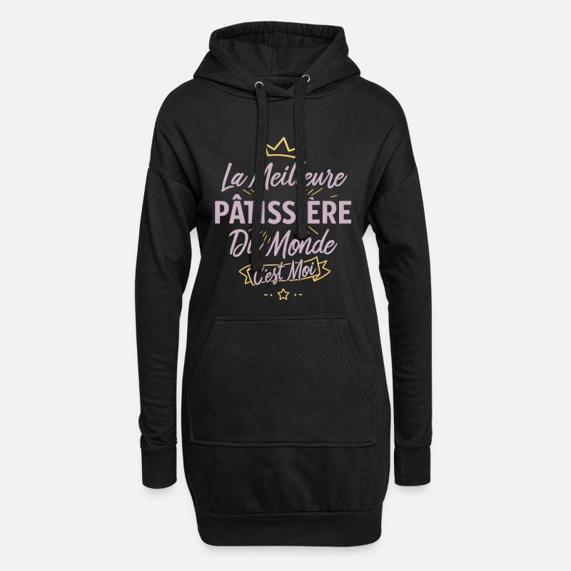 Der beste Konditor der Welt - Hoodie-Kleid - Schwarz