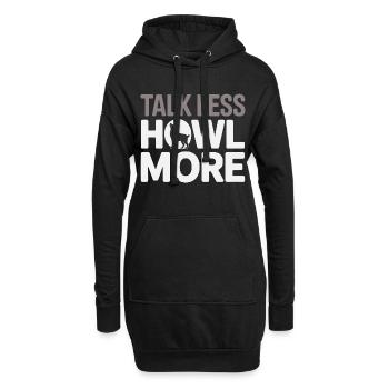 Husky Heulen Zitat Hundeliebhaber - Hoodie-Kleid - Schwarz - Vorne