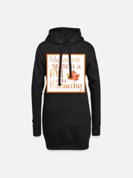 Favorite season fall of the patriarchy - poster - Hoodie-Kleid - Schwarz