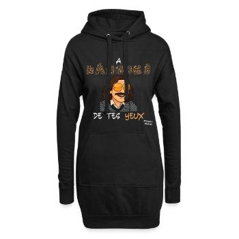 A Langres de tes yeux - Sweat-shirt à capuche long Femme - noir - Devant
