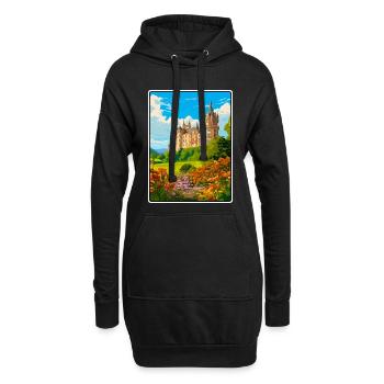 Inverness Scotland Vintage-Reiseplakat Stadtbild - Hoodie-Kleid - Schwarz - Vorne