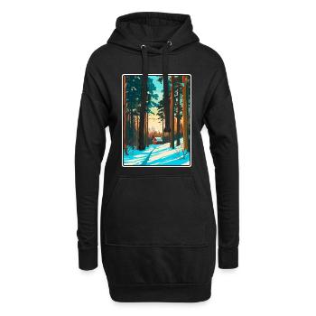 Vienna Woods Austria Reiseplakat Cityscape WPA - Hoodie-Kleid - Schwarz - Vorne