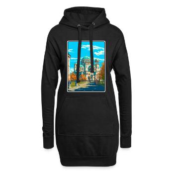 Sofia Bulgarien Vintage-Reiseplakat Cityscape WPA - Hoodie-Kleid - Schwarz - Vorne