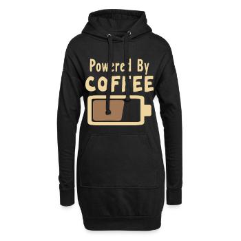 Kaffeeliebe Motiv auf Kleidung - Hoodie-Kleid - Schwarz - Vorne