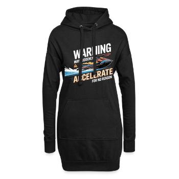 Jetski-Warnung kann ohne Grund beschleunigen - Hoodie-Kleid - Schwarz - Vorne