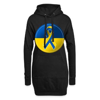 Manifestation Solidarité Paix Ukraine - Sweat-shirt à capuche long Femme - noir - Devant
