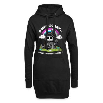 Der Sarkasmus des Todes - Hoodie-Kleid - Schwarz - Vorne