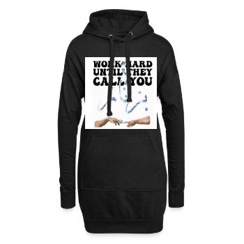 Motivation Travail Argent - Sweat-shirt à capuche long Femme - noir - Devant