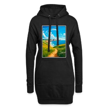 Pembrokeshire Wales Reiseplakat Stadtbild WPA - Hoodie-Kleid - Schwarz - Vorne
