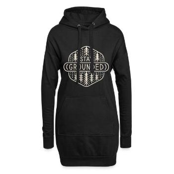 Bleib geerdet Wald Baden Yoga Zitate - Hoodie-Kleid - Schwarz - Vorne