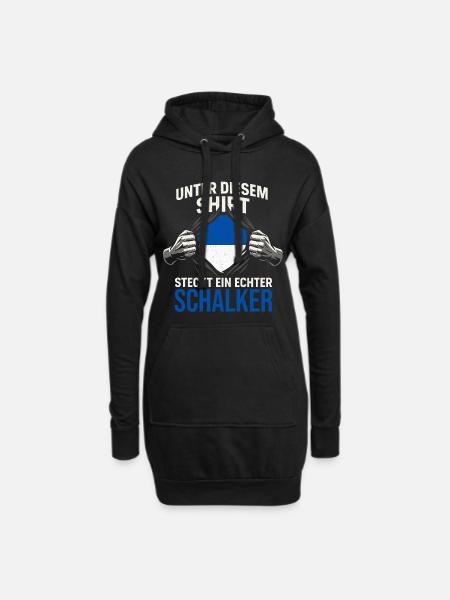 Schalke Fan Fußball Mannschaft Geschenkidee - Hoodie-Kleid - Schwarz
