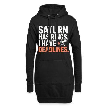 Astronomie Humor Arbeitskämpfe - Hoodie-Kleid - Schwarz - Vorne