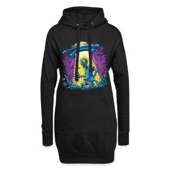 UFO Zombie - Hoodie-Kleid - Schwarz - Vorne