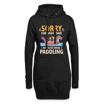 Synchronisiertes Paddelteam Drachenboot - Hoodie-Kleid - Schwarz - Vorne