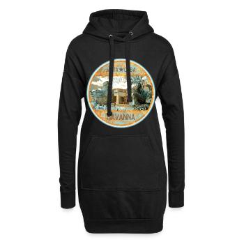 Viva Cuba Havana Design rétro - Sweat-shirt à capuche long Femme - noir - Devant