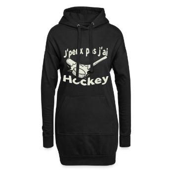 Humor Hockey Ich kann nicht Hockey haben - Hoodie-Kleid - Schwarz - Vorne