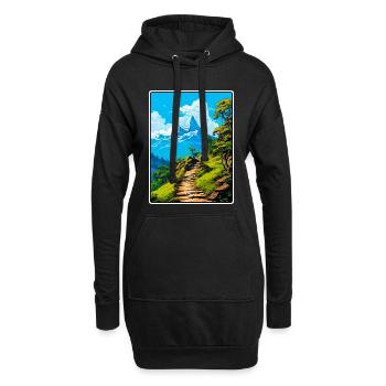Poon Hill Nepal Snow Peak Trail Adventure - Sweat-shirt à capuche long Femme - noir - Devant