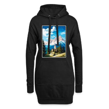 Zugspitze Deutschland Alpine Chapel in Snowy Peaks - Hoodie-Kleid - Schwarz - Vorne