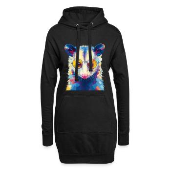Opossum Possum Sonnenbrille - Hoodie-Kleid - Schwarz - Vorne