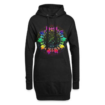 Rainbow Net de la communauté - Sweat-shirt à capuche long Femme - noir - Devant