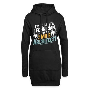 Technicien de laboratoire dentaire Couronne unique - Sweat-shirt à capuche long Femme - noir - Devant