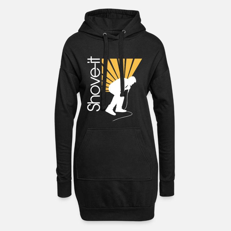 SCHIEB ES, SCHIEB ES!! -AFFE - Hoodie-Kleid - Schwarz