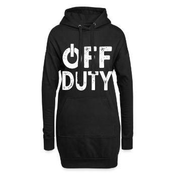 OFF DUTY Heure de fermeture Je ne suis pas en service - Sweat-shirt à capuche long Femme - noir - Devant