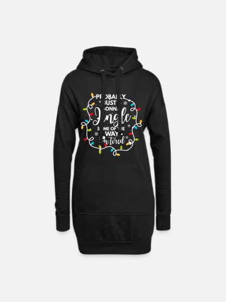 funny Christmas - Hoodie Dress - black