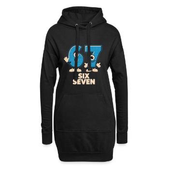 6 7 Sechs Sieben Meme – Aura Points Kids Gaming - Hoodie-Kleid - Schwarz - Vorne