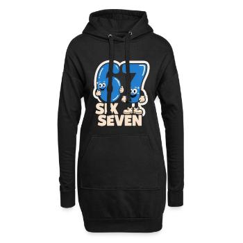 67 Six Seven 6 7 - Lustiges italienisches  - Hoodie-Kleid - Schwarz - Vorne