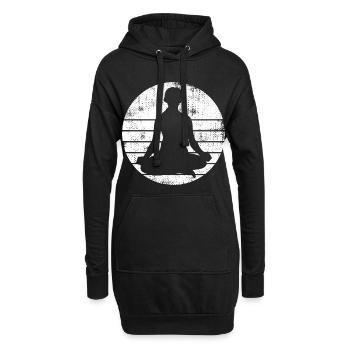 Yogi Sketch - Hoodie-Kleid - Schwarz - Vorne