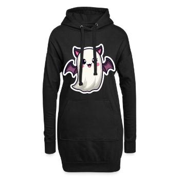 Chauve-souris fantôme d’Halloween - Sweat-shirt à capuche long Femme - noir - Devant