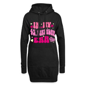 In my 45 birthday era - Hoodie Dress - black - Front