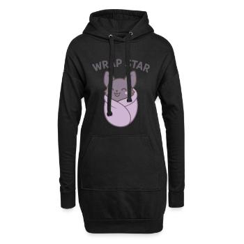 Wrap Star Bat Cozy Wrap - Sweat-shirt à capuche long Femme - noir - Devant