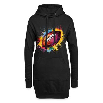 Football - Hoodie-Kleid - Schwarz - Vorne