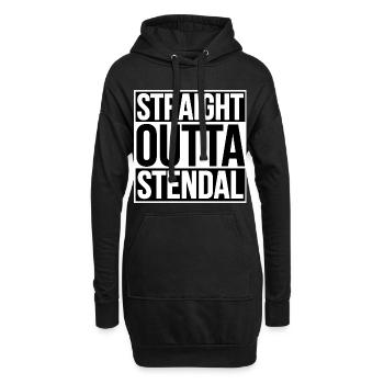 Straight Outta Stendal - Hoodie-Kleid - Schwarz - Vorne