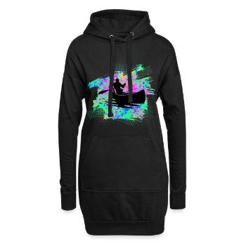 Canoë Kayak - Sweat-shirt à capuche long Femme - noir - Devant