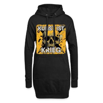 Kunst ist Krieg – Schädel & Bleistifte - Hoodie-Kleid - Schwarz - Vorne