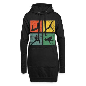 Yoga Übungen Yogini Meditation Fitness Geschenk - Hoodie-Kleid - Schwarz - Vorne