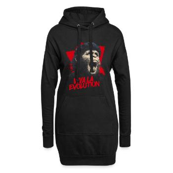 Viva La Evolution - Hoodie-Kleid - Schwarz - Vorne