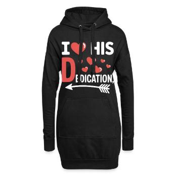 J’aime son dévouement, son partenaire d’amour drôle Spruc - Sweat-shirt à capuche long Femme - noir - Devant