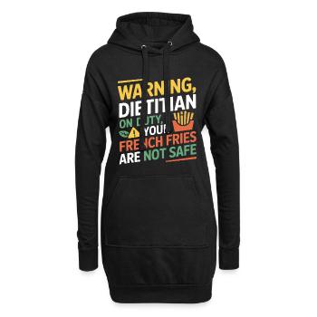 Registrierter Ernährungsexperte Gesundheit - Hoodie-Kleid - Schwarz - Vorne