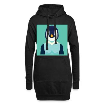 HUMAN PINGUIN - baby & kids - Sweat-shirt à capuche long Femme - noir - Devant