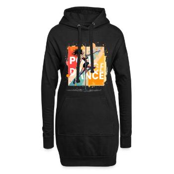 Danseuse au poteau Don acrobatique élégant - Sweat-shirt à capuche long Femme - noir - Devant