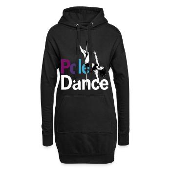 Pole Dance Poledancerin grafisch akrobatisch Gesch - Hoodie-Kleid - Schwarz - Vorne