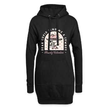 Valentine, filles célibataires drôles, Citation de cowboy - Sweat-shirt à capuche long Femme - noir - Devant